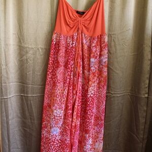 RAVIYA women’s bright orange swim/Dress Cover-Up size Large